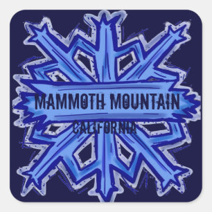 Mammoth Mountain California Snowflake Aufkleber