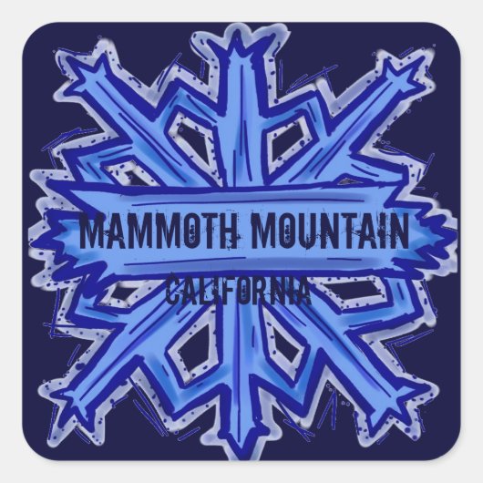 Mammoth Mountain California Snowflake Aufkleber (Vorderseite)