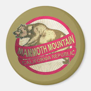 Mammoth Mountain California Vintager Bärenmagnet Magnet