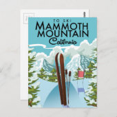 Mammoth Mountain California zum Skifahren Postkarte (Vorne/Hinten)