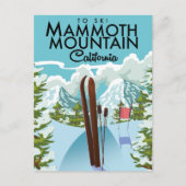 Mammoth Mountain California zum Skifahren Postkarte (Vorderseite)