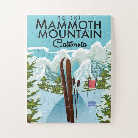 Mammoth Mountain California zum Skifahren Puzzle (Vertikal)