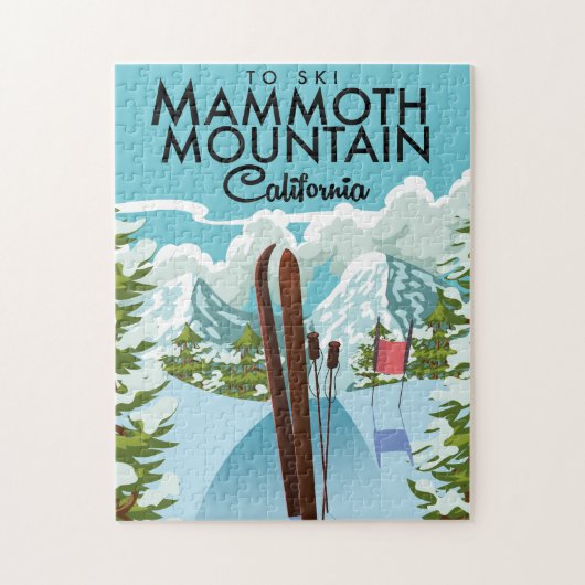 Mammoth Mountain California zum Skifahren Puzzle (Vertikal)