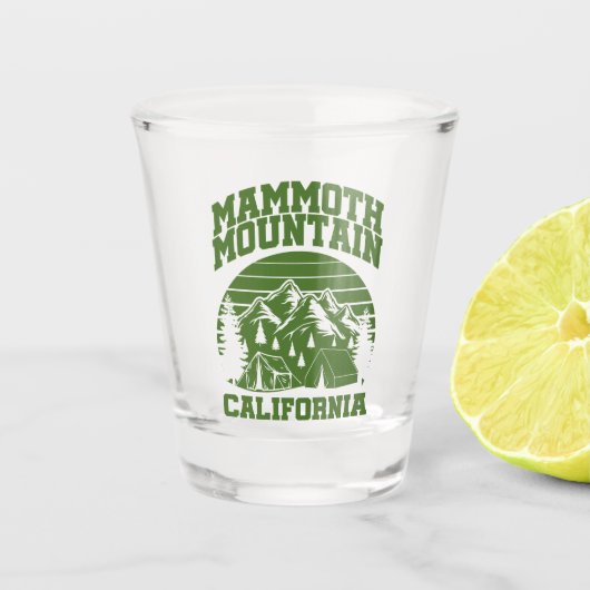 Mammoth Mountain, Kalifornien Schnapsglas (Vorderseite)