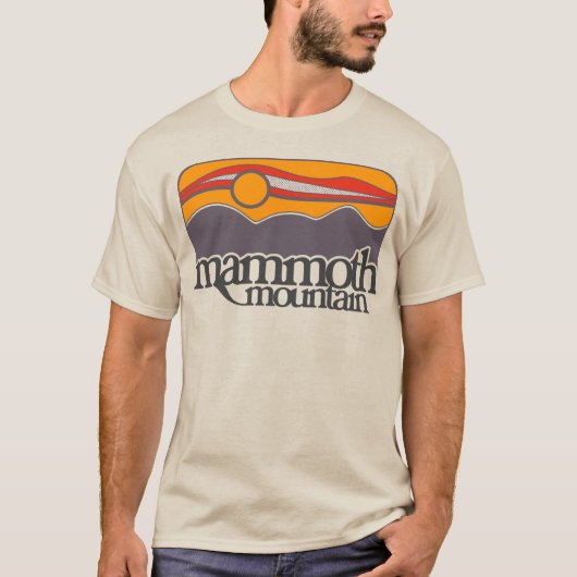 Mammoth Mountain Retro 70er/80er Style Sunset T-Shirt (Vorderseite)