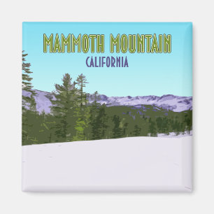 Mammoth Mountain Skigebiet Kalifornien Vintage Magnet