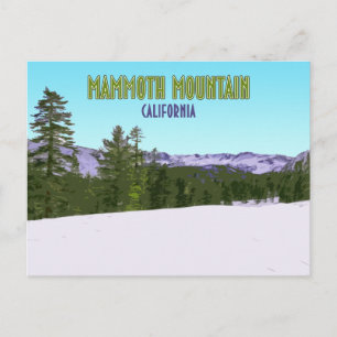 Mammoth Mountain Skigebiet Kalifornien Vintage Postkarte
