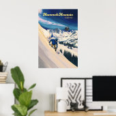 Mammoth Mountain Snowboarden Reiseplakat Poster (Heimbüro)