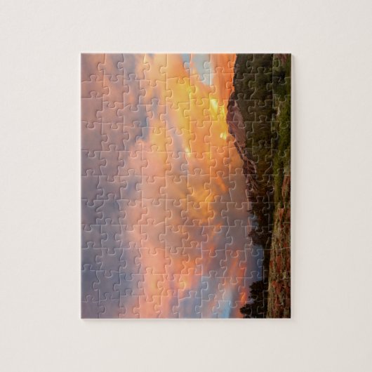 Mammoth Mountain Sunset vom Minaret Summit Puzzle (Vertikal)