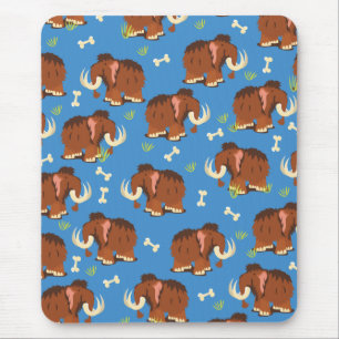 Mammoth Muster niedlicher Cartoon. Mousepad