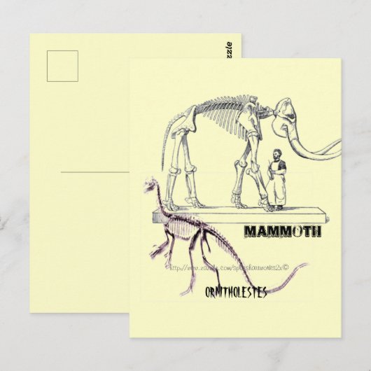 "Mammoth" Postkarte (Vorne/Hinten)