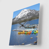 Mammoth Seen, CA Quadratische Wanduhr (Winkel)