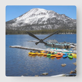 Mammoth Seen, CA Quadratische Wanduhr