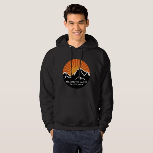 Mammoth Seen California Retro Sunset Mountains Vi Hoodie (Vorne ganz)