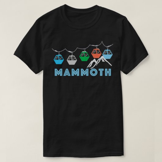 Mammoth Ski Mountain Gondola Mammoth, Kalifornien T-Shirt (Design vorne)