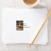 Mammoth Springs Falls Adressaufkleber (Insitu)