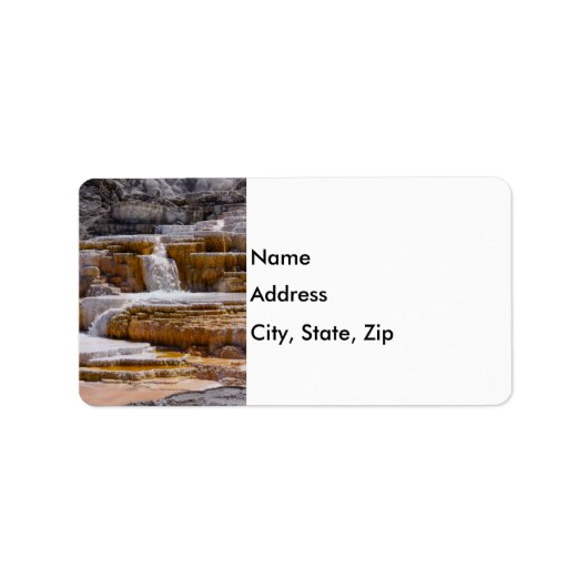 Mammoth Springs Falls Adressaufkleber (Vorne)