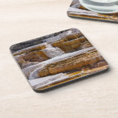 Mammoth Springs Falls Getränkeuntersetzer (Linke Seite)