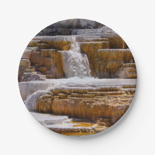 Mammoth Springs Falls Pappteller (Vorderseite)