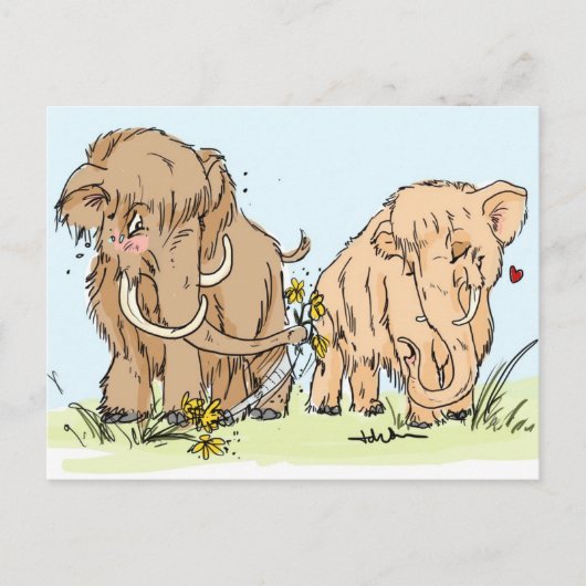 Mammoth Valentine Feiertagspostkarte (Vorderseite)