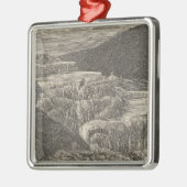 Mammut-Hot-Springs Silbernes Ornament (Links)