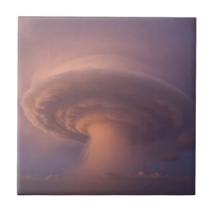 Mammut-Superzellen-Gewitter-Pilzwolke Fliese