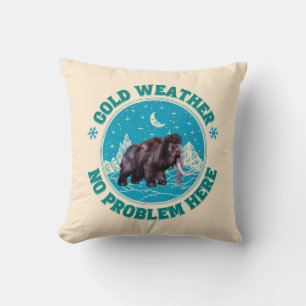 Mammut-Winterhumor bei kaltem Wetter Kissen