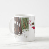 Mammutbaum in der Schnee-Tasse Kaffeetasse (Vorderseite Links)