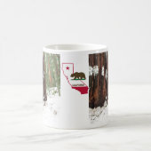 Mammutbaum in der Schnee-Tasse Kaffeetasse (Mittel)