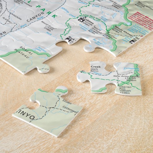 Mammutbaum-/Königcanyon Kartenpuzzlespiel Puzzle (Seite)