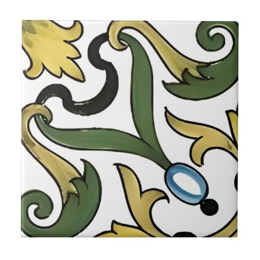 Mammutfliesen aus gelber Blume Fliese (Vorderseite)