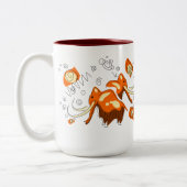 MammutHöhlenmalerei mit Entoptics Zweifarbige Tasse (Links)