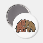 Mammutpaar Magnet (Vorderseite/Rückseite)
