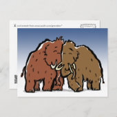 Mammutpaar Postkarte (Vorne/Hinten)