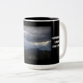 Mammutsee-Minarett-Ansicht Zweifarbige Tasse (VorderseiteRechts)