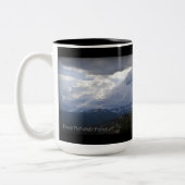 Mammutsee-Minarett-Ansicht Zweifarbige Tasse (Links)