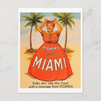 Mammy aus Miami, lustig, Vintag Postkarte