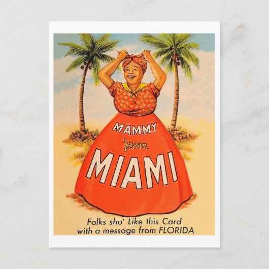 Mammy aus Miami, lustig, Vintag Postkarte (Vorderseite)