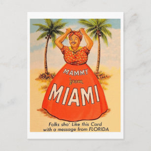 Mammy aus Miami, lustige Vintage Postkarte