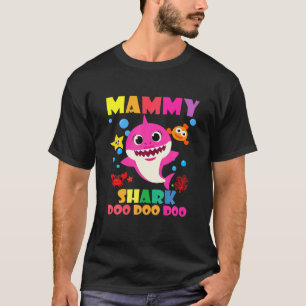 Mammy Shark Doo Funny Baby Mommy Daddy Kids T-Shirt