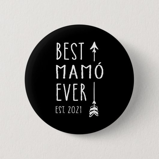Mamo Ever Est 2021 New Irish Grandma Baby Announce Button (Vorderseite)