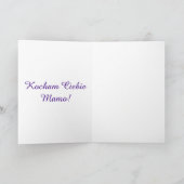 Mamo, Karte Jesteś Wspaniała-Politur Mutter Tages (Innenseite)