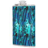 MaModern abstraktes Muster in smaragdgrün und blau Flachmann (Links)