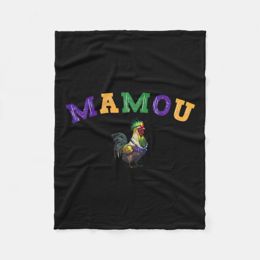 Mamou Mardi Gras Chicken Fleecedecke (Vorderseite)