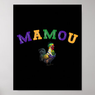 Mamou Mardi Gras Chicken Poster