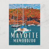 Mamoudzou Foto Vintage Postkarte (Vorderseite)