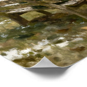 Man and Dog Enjoying Winter Countryside Vista Poster (Ecke)