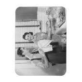 Man and Woman Doing Dishes Magnet (Vertikal)