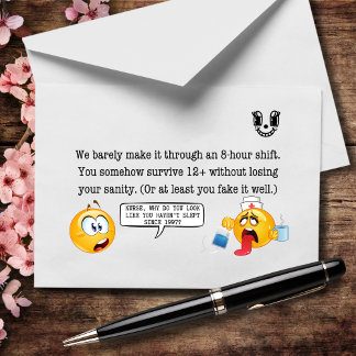 Man arbeitet 12 Stunden, aber es fühlt sich an wie Dankeskarte