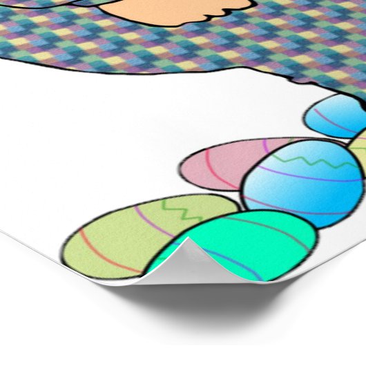 Man As Easter Bunny Poster (Ecke)